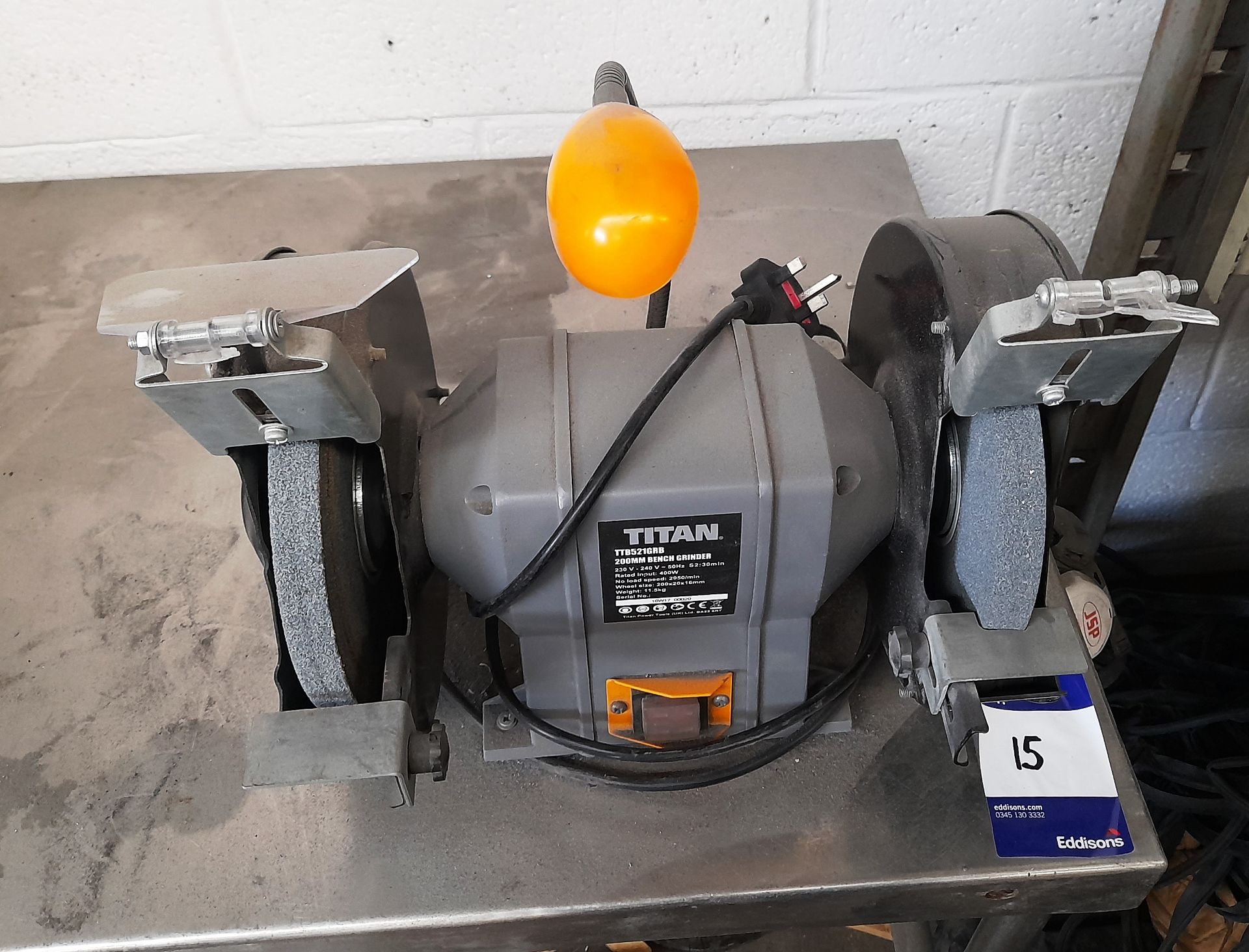 Titan TTB21 GRB 200mm bench grinder, to table