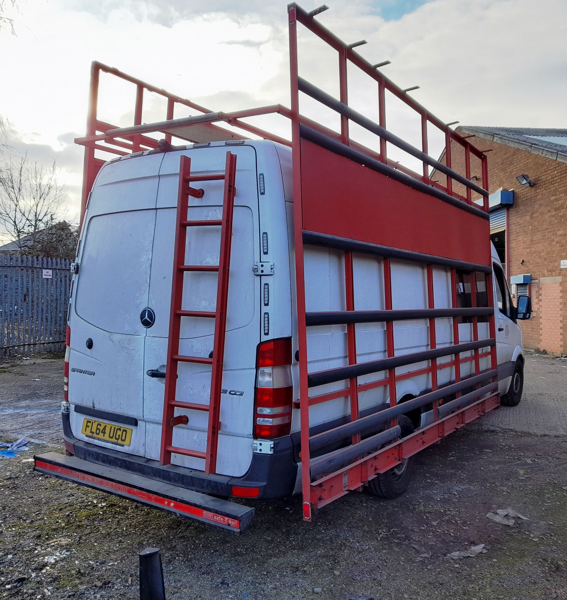 Mercedes Benz Sprinter 313 2.2CDI Van, with rear mounted ladder, up and over racking system, plus - Image 5 of 18