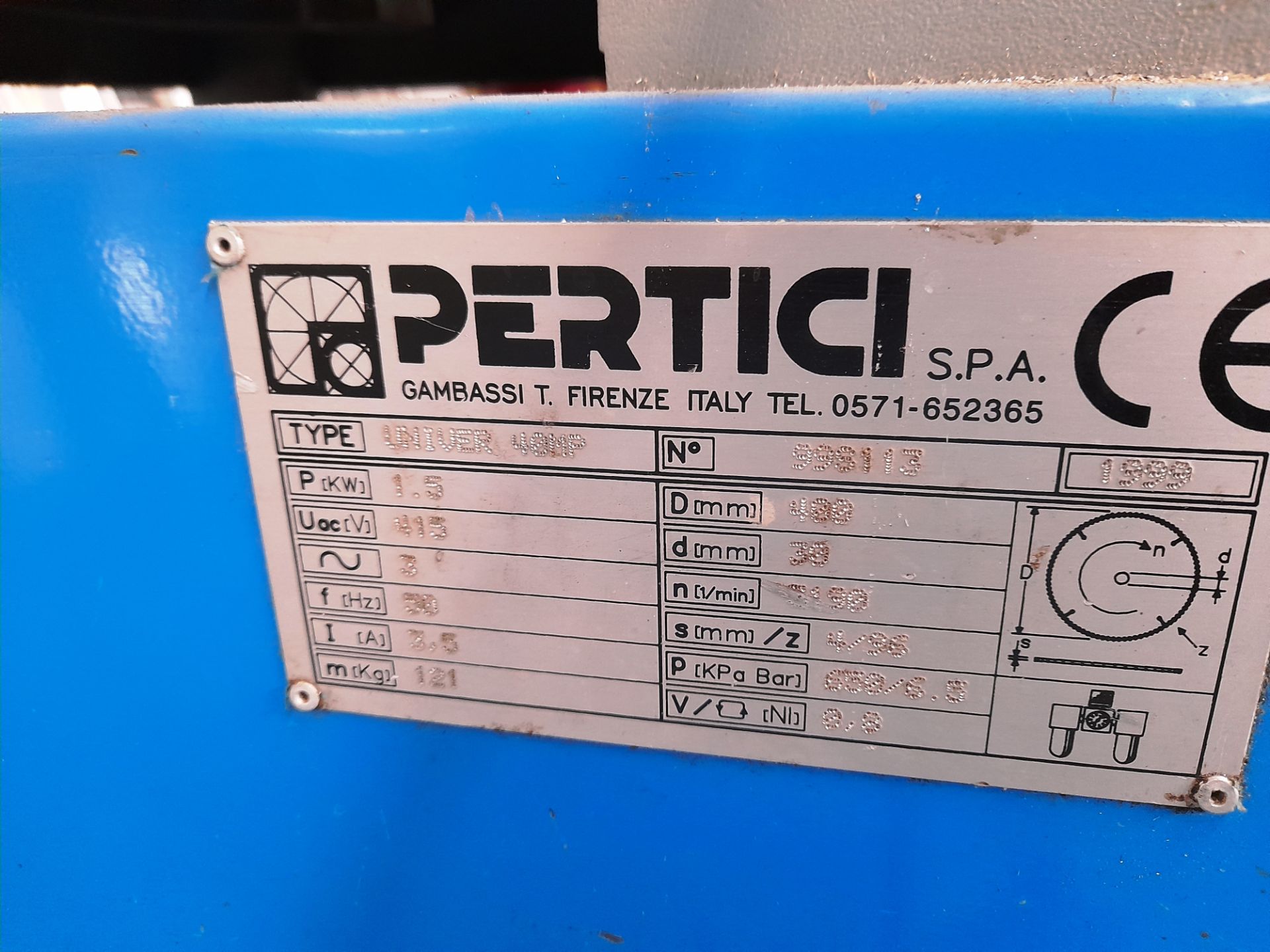 Pertici Univer 40MP mitre saw (Year 1999, Serial N - Image 3 of 3