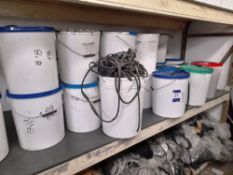 Contents to rack, to include large quantity of wedge gasket buckets, of various sizes
