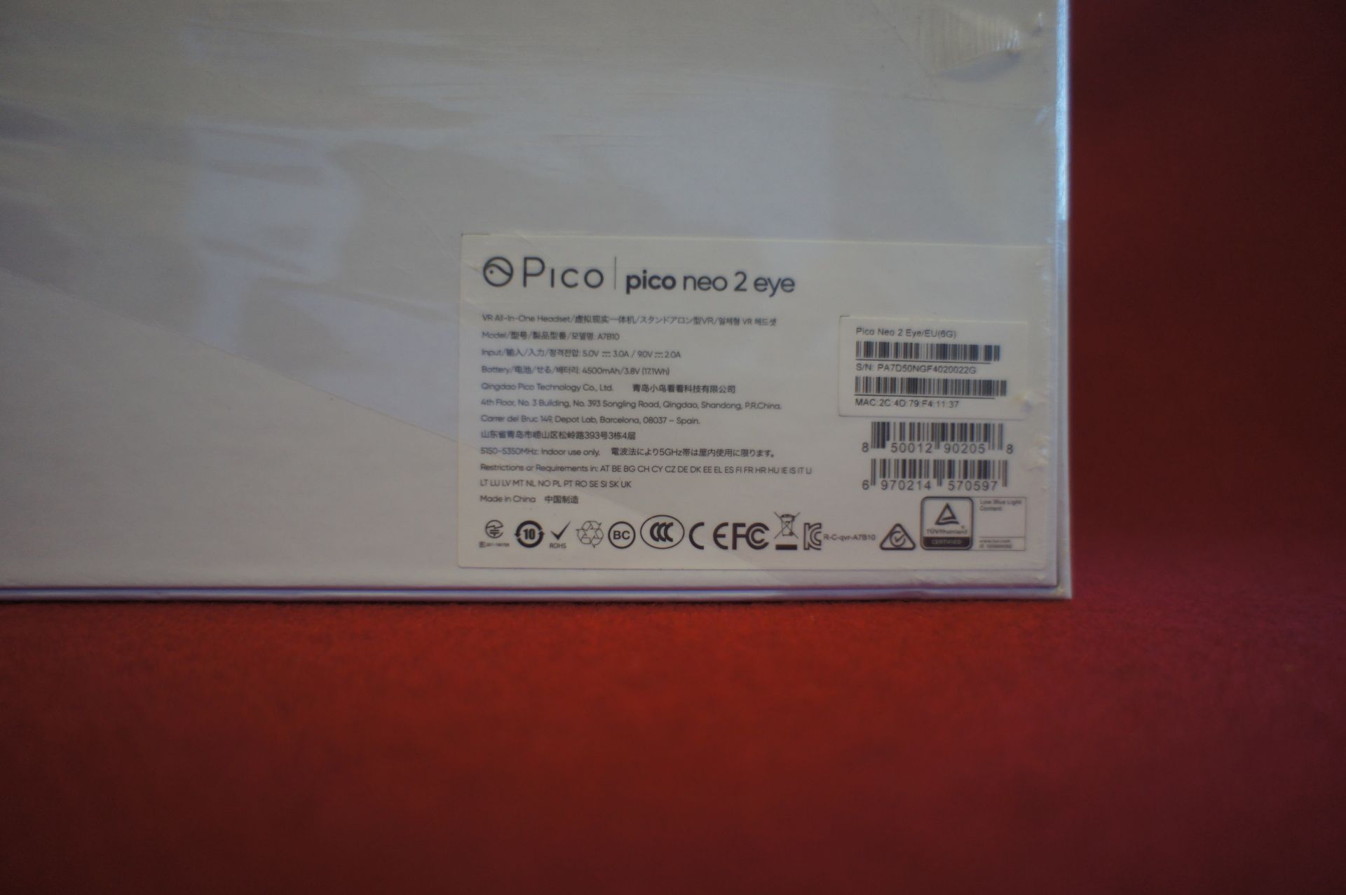 Pico Neo 2 EYE VR headset, Asset Number H6, S/N PA - Image 2 of 3