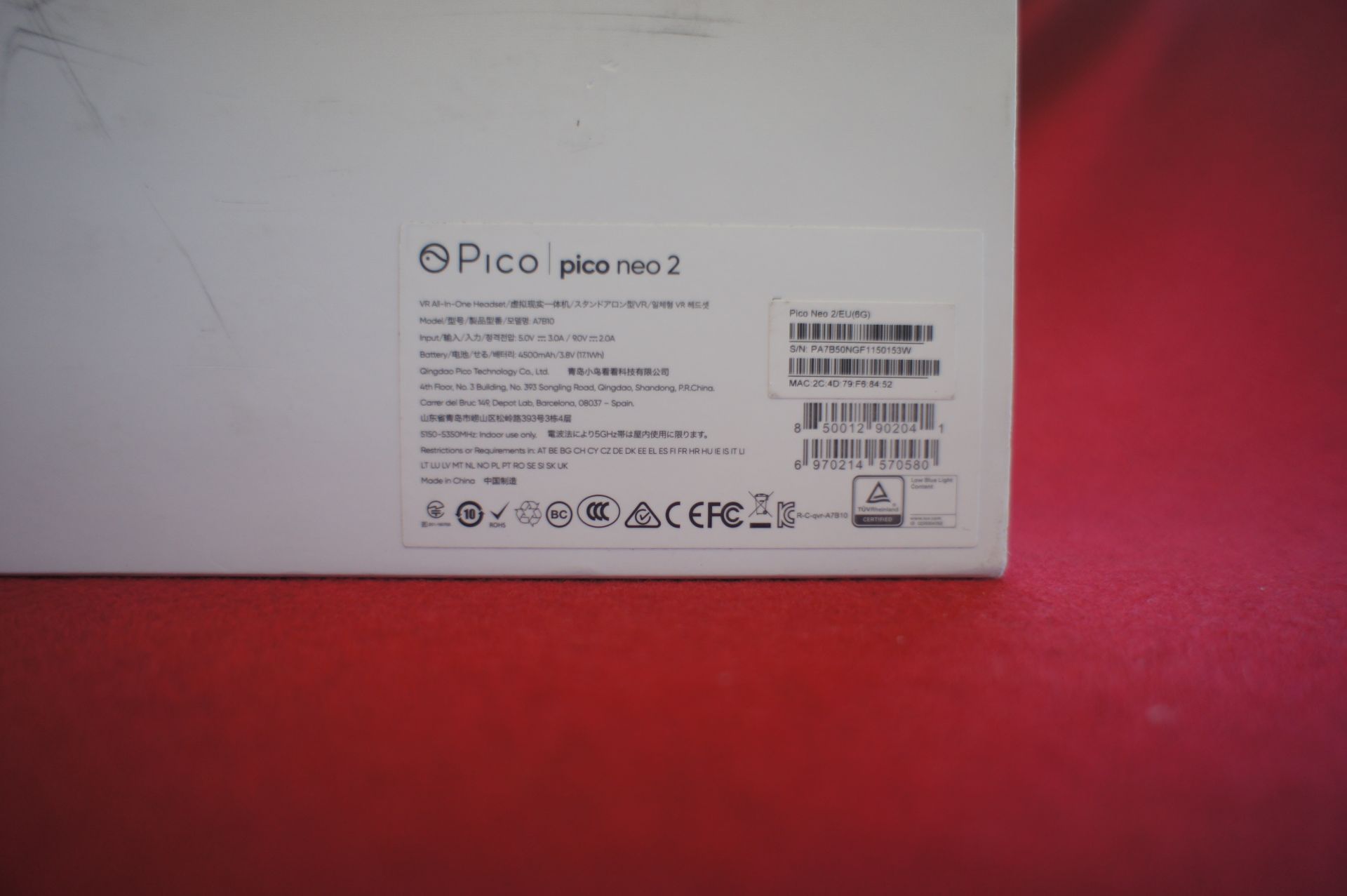 Pico Neo 2 VR headset, Asset Number B1, S/N PA7B50 - Image 2 of 3