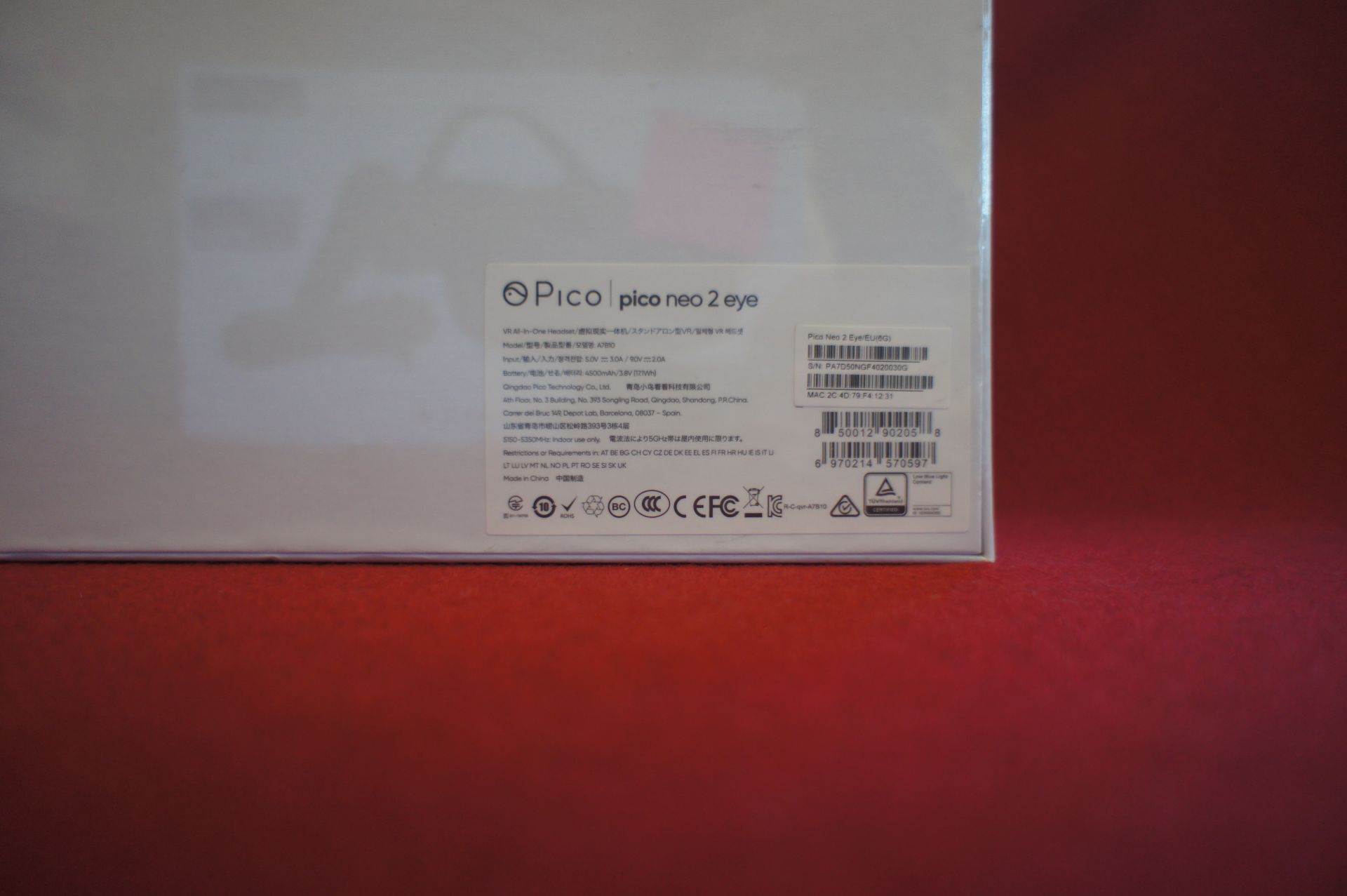 Pico Neo 2 EYE VR headset, Asset Number H4, S/N PA - Image 2 of 3