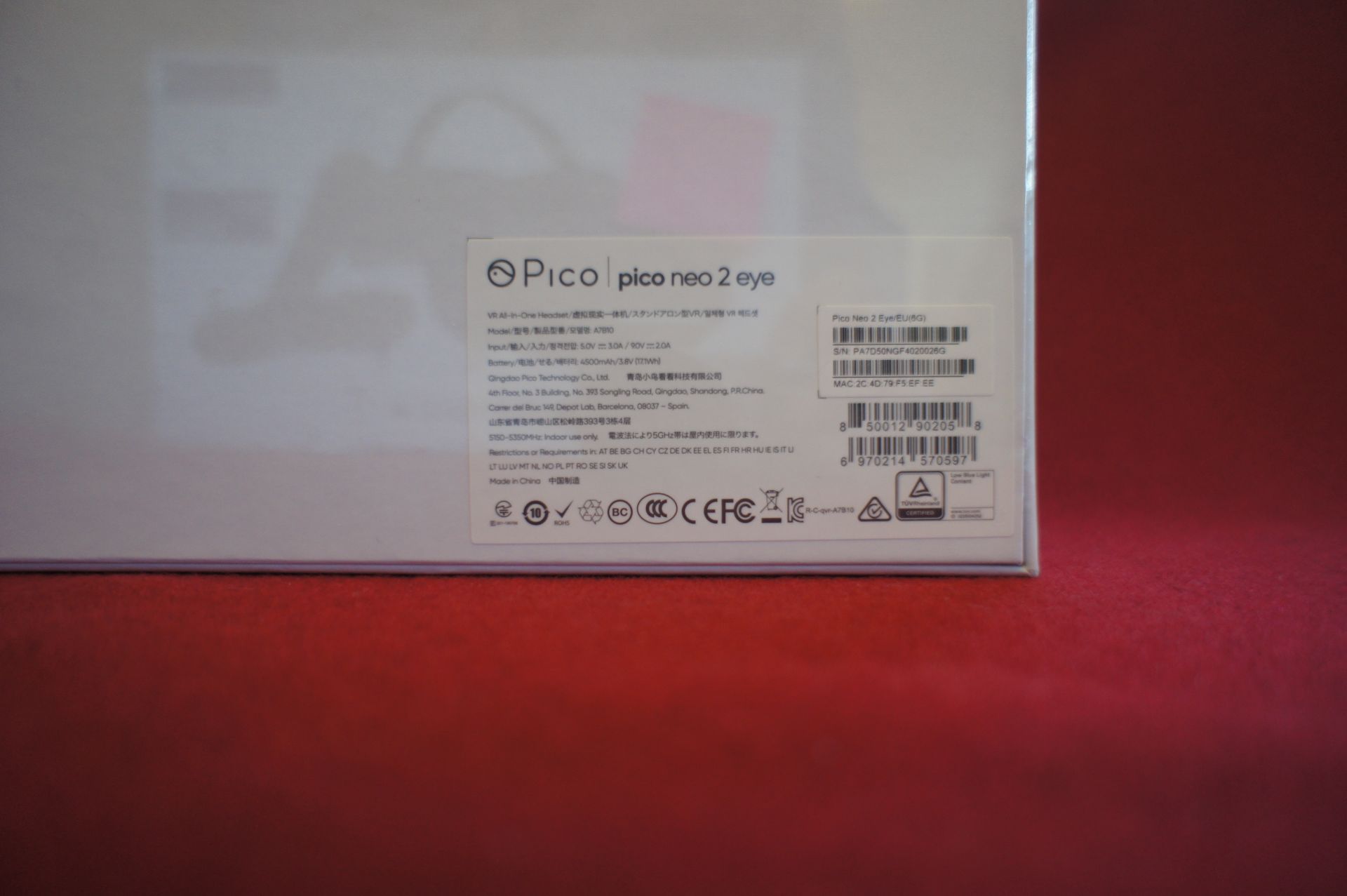 Pico Neo 2 EYE VR headset, Asset Number H5, S/N PA - Image 2 of 3