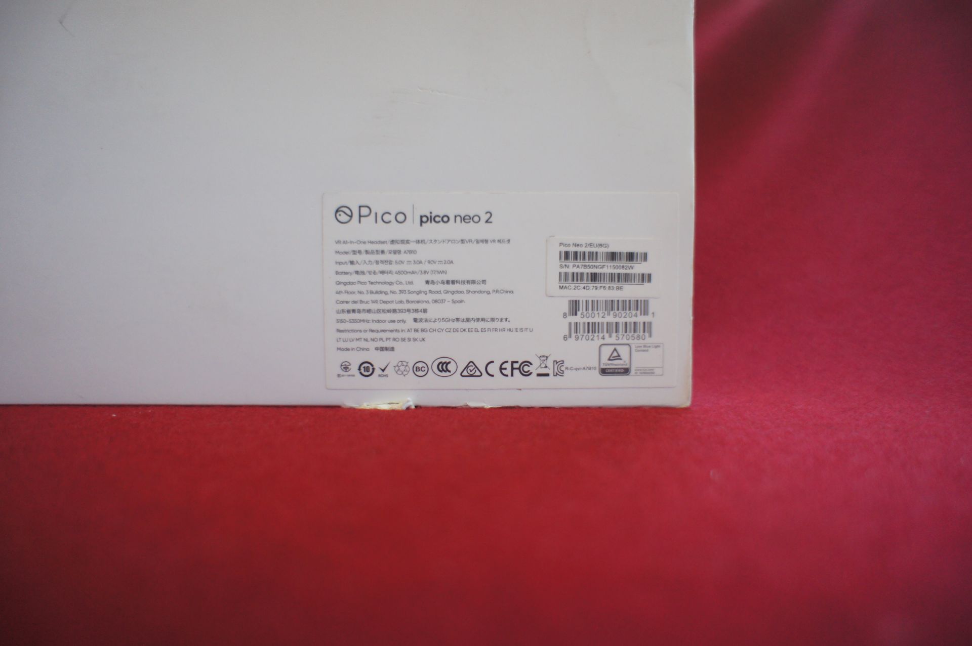 Pico Neo 2 VR headset, Asset Number A6, S/N PA7B50 - Image 2 of 3