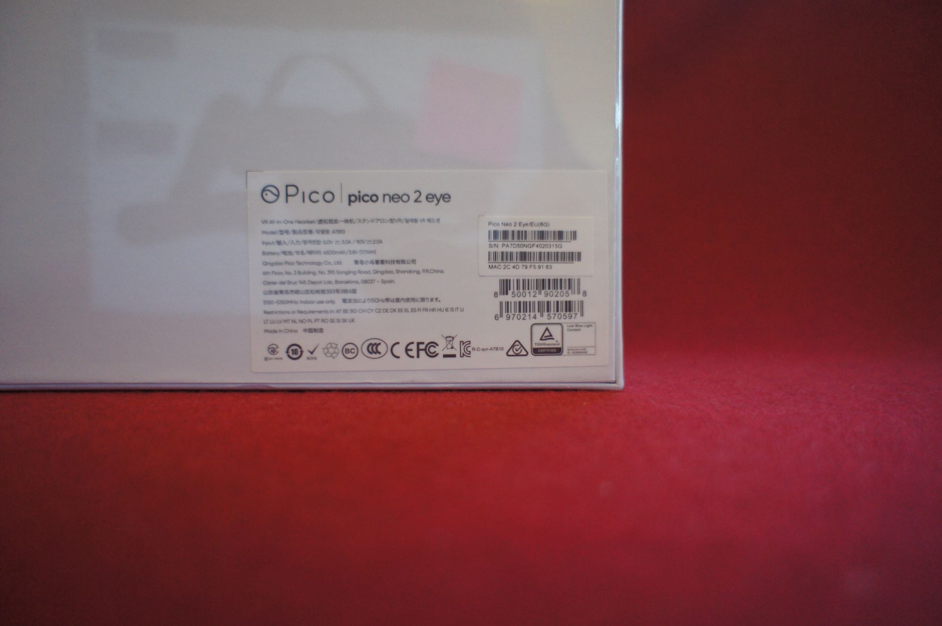 Pico Neo 2 EYE VR headset, Asset Number F7, S/N PA - Image 2 of 3