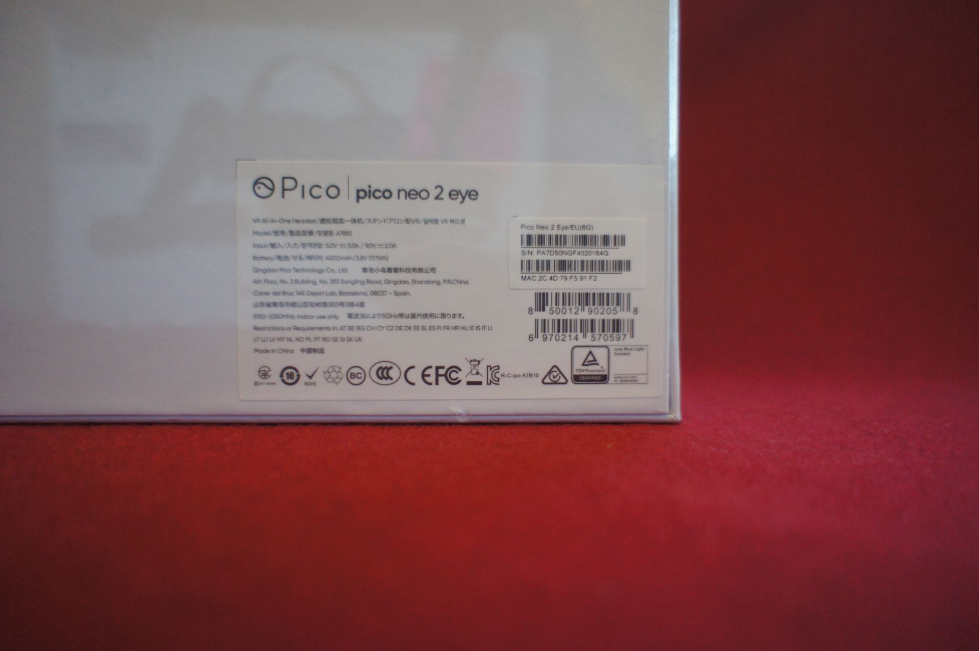 Pico Neo 2 EYE VR headset, Asset Number H1, S/N PA - Image 2 of 3