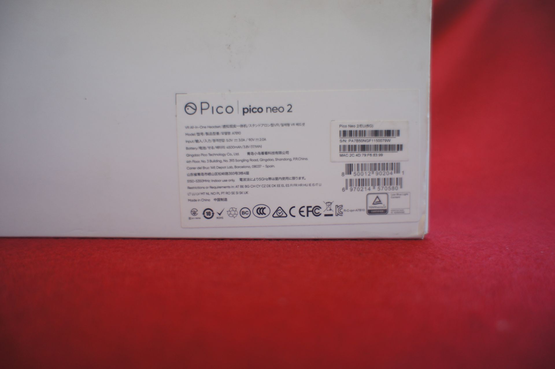 Pico Neo 2 VR headset, Asset Number A10, S/N PA7B5 - Image 2 of 3