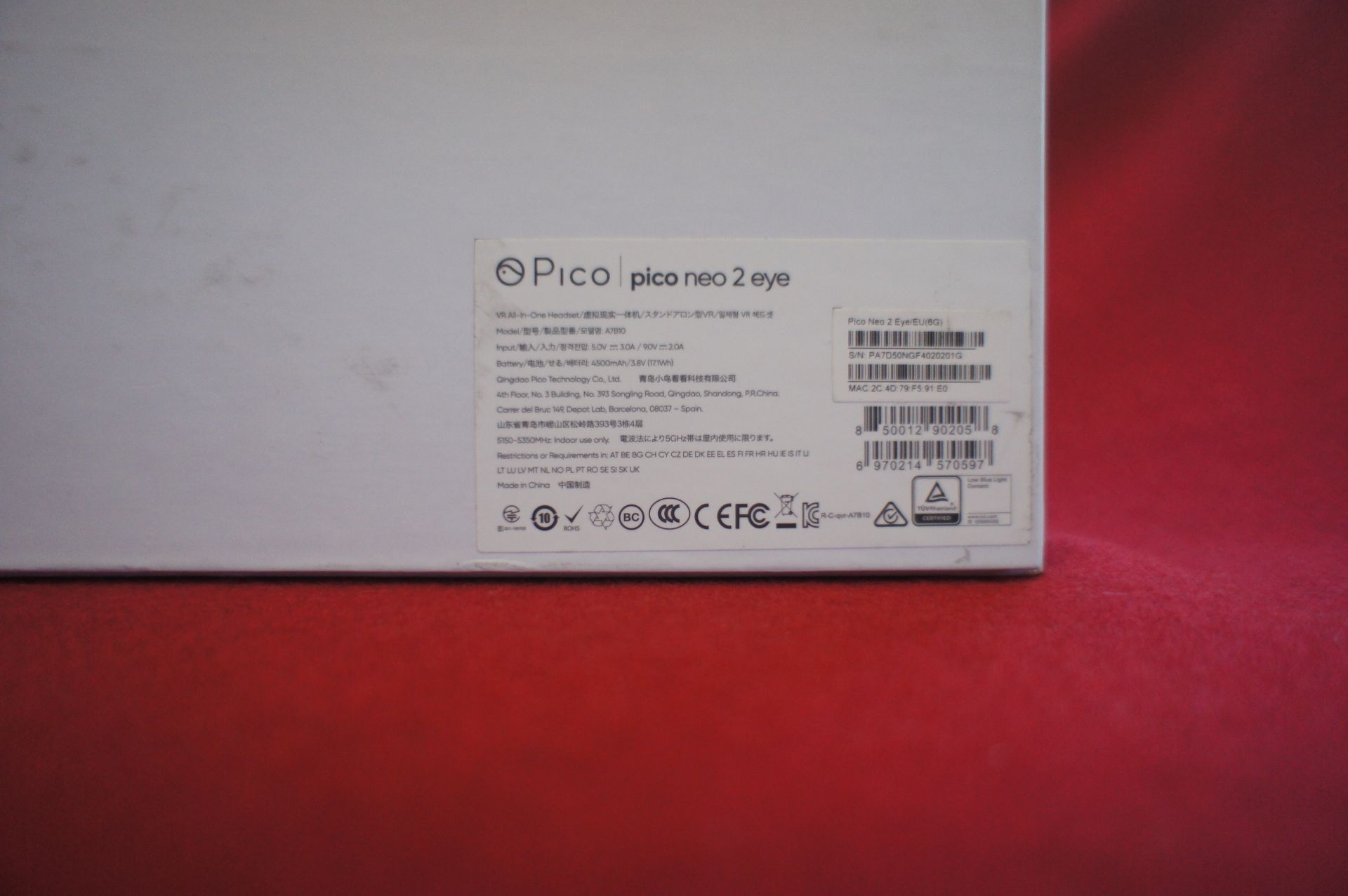 Pico Neo 2 EYE VR headset, Asset Number I3, S/N PA - Image 2 of 3