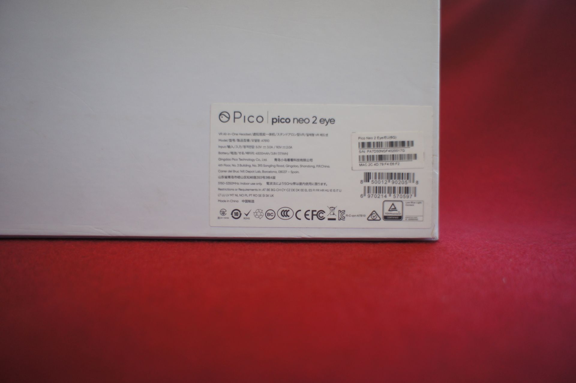 Pico Neo 2 EYE VR headset, Asset Number F3, S/N PA - Image 2 of 3