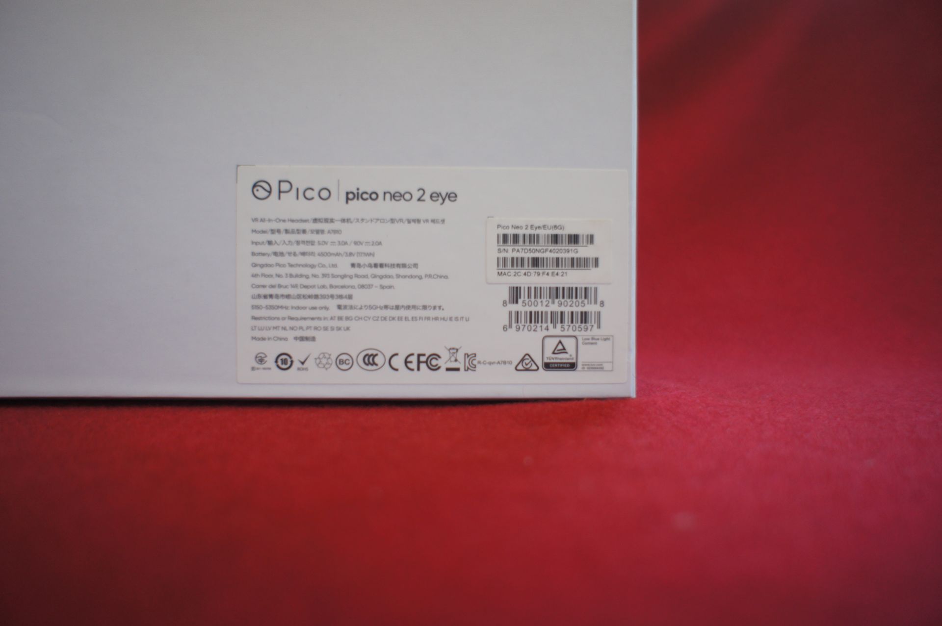 Pico Neo 2 EYE VR headset, Asset Number I2, S/N PA - Image 2 of 3