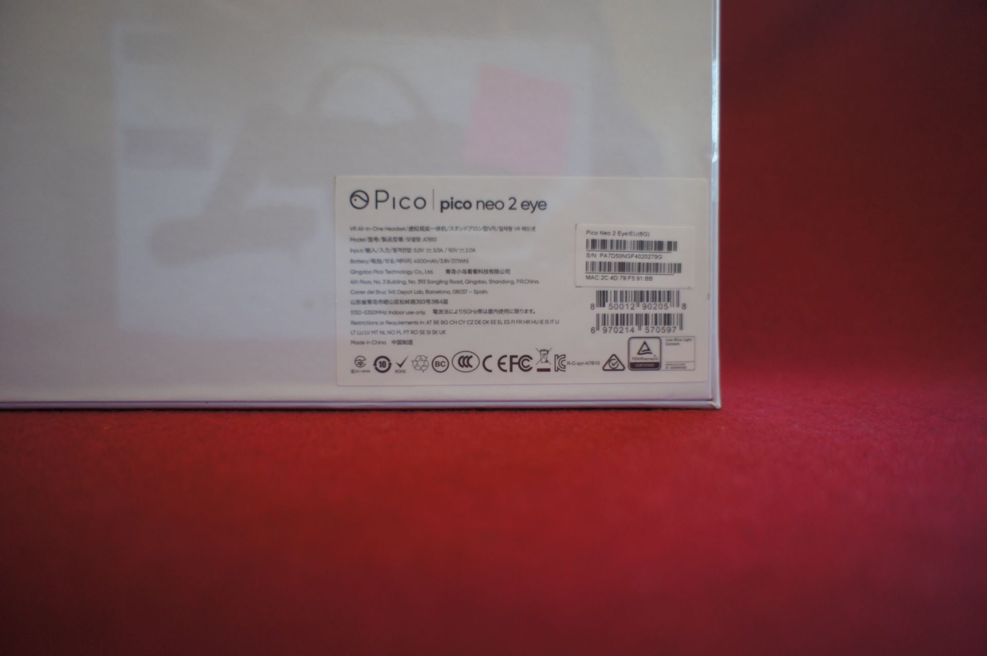 Pico Neo 2 EYE VR headset, Asset Number F5, S/N PA - Image 2 of 3