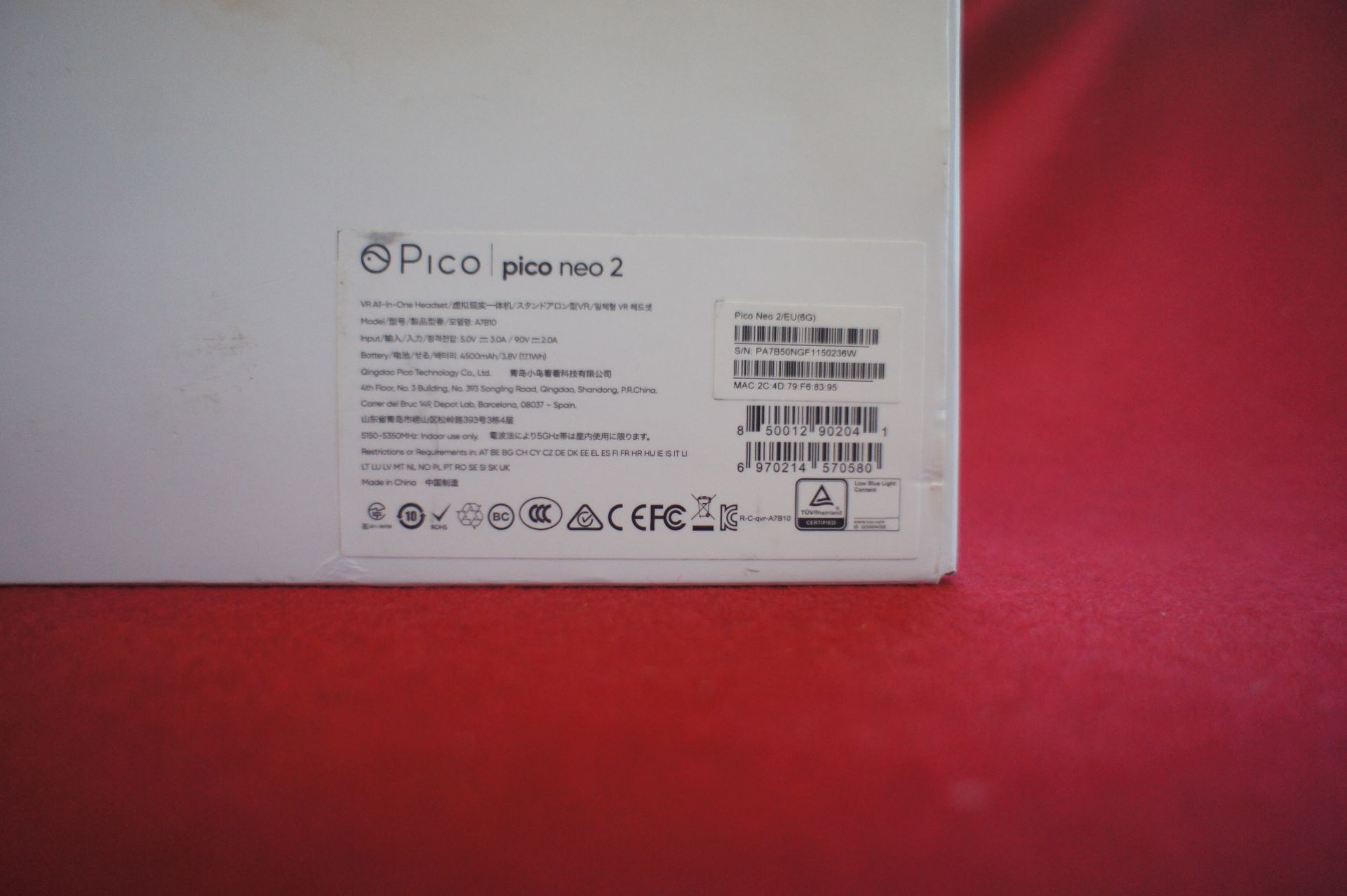 Pico Neo 2 VR headset, Asset Number B7, S/N PA7B50 - Image 2 of 3