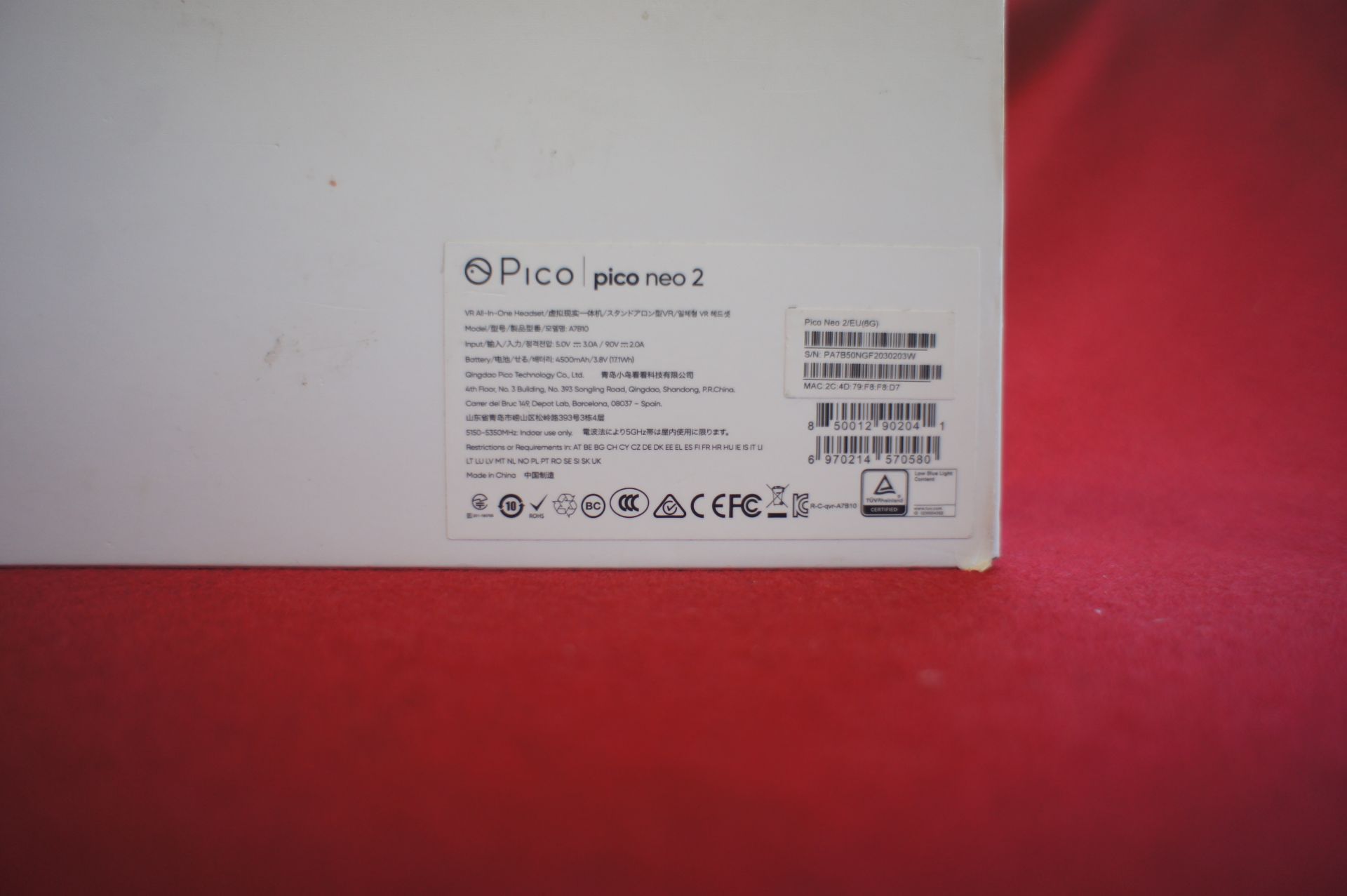 Pico Neo 2 VR headset, Asset Number D1, S/N PA7B50 - Image 2 of 3