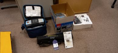 Hilka 12v Vehicle Winch, Stanley Single Point Laser Kit and a Metrel Autopat M1- 2143 PAT Tester