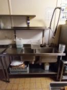 Stainless Steel (SS) Twin Deep Well Sink Unit with