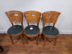 3 x Dining chairs, with 2 x dining tables (Approximately 700 x 700)