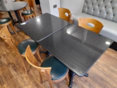 2 x Dining tables (Approximately 700 x 700), with 4 x dining chairs