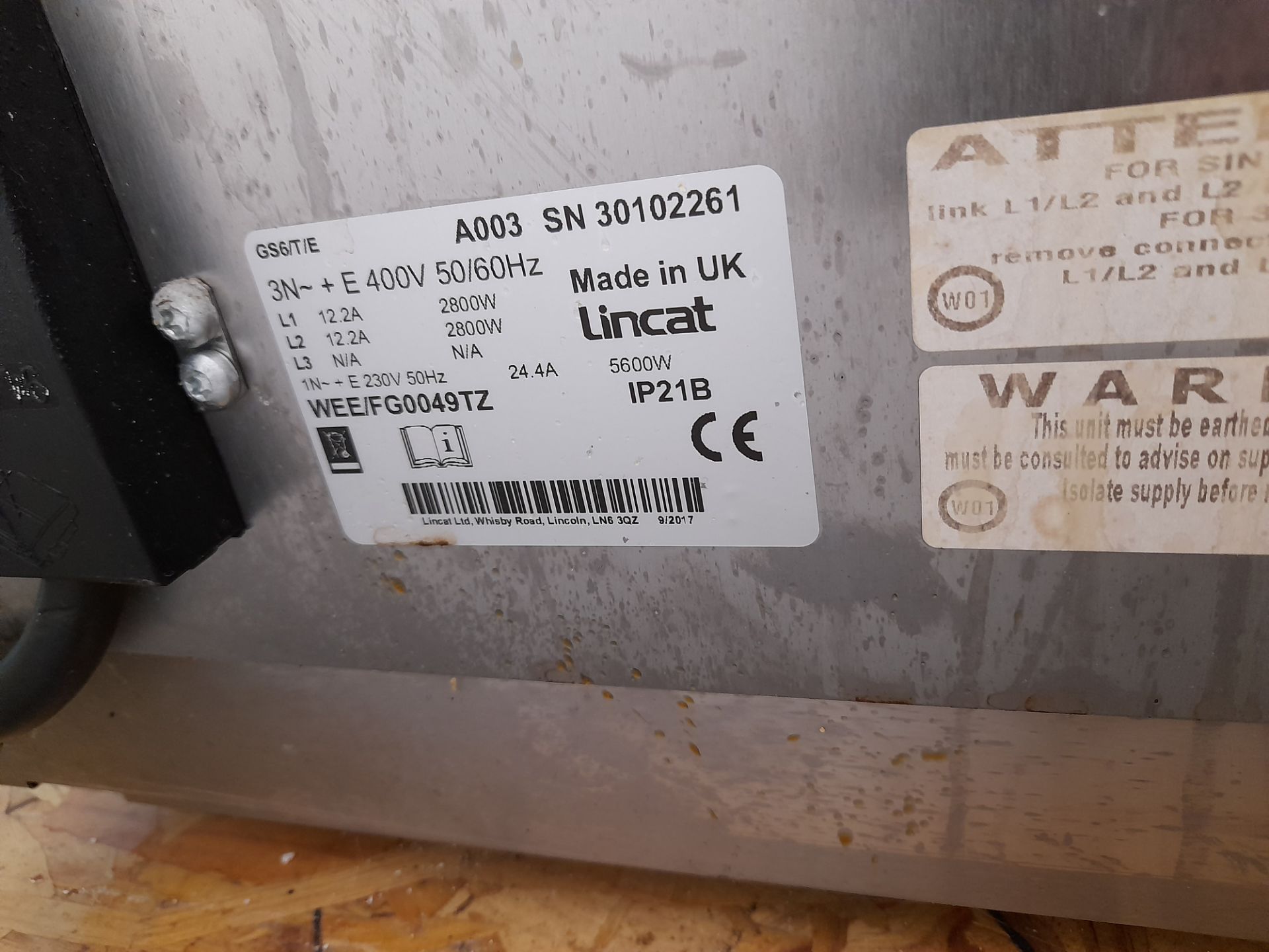 Lincat GS6/T/E griddle - Image 2 of 2