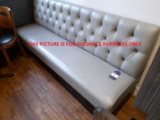 Leather effect seating booth (Approximately 2000 x 600)