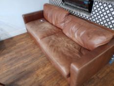 Brown leather sofa (Approximately 2200 x 1000)