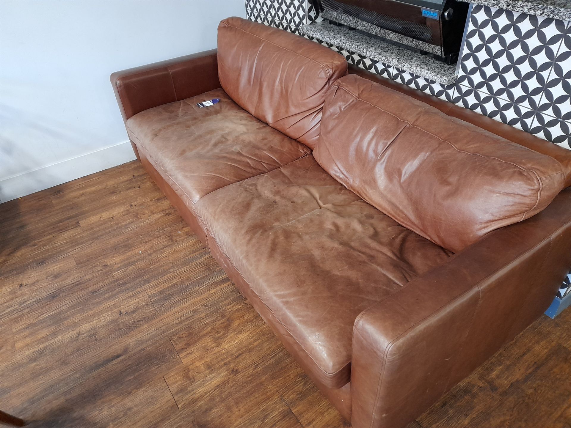 Brown leather sofa (Approximately 2200 x 1000)