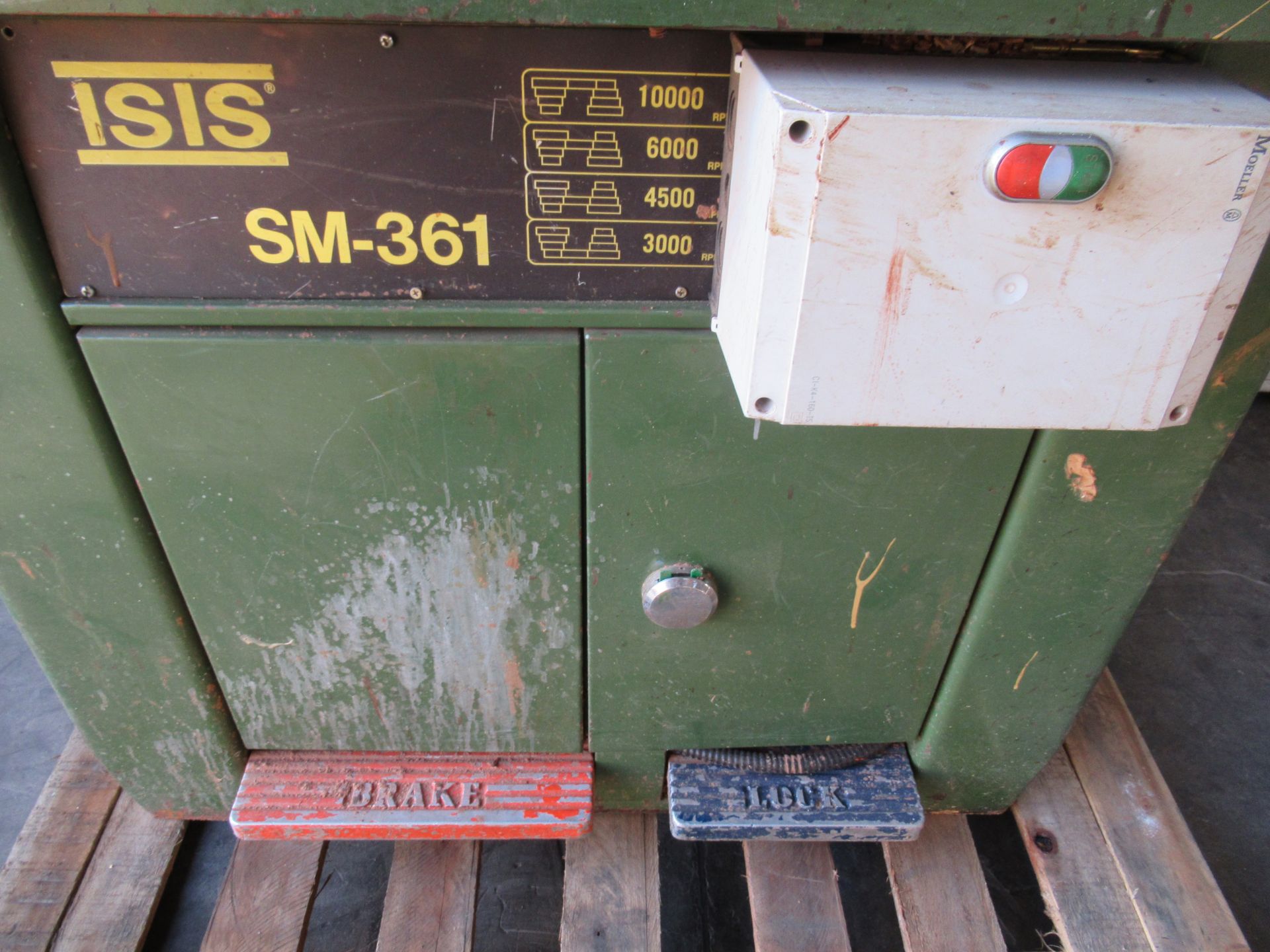 Isis SM-361 spindle with sliding table, model SM361, s/n 860135, YOM 1986, 415V - Image 4 of 12