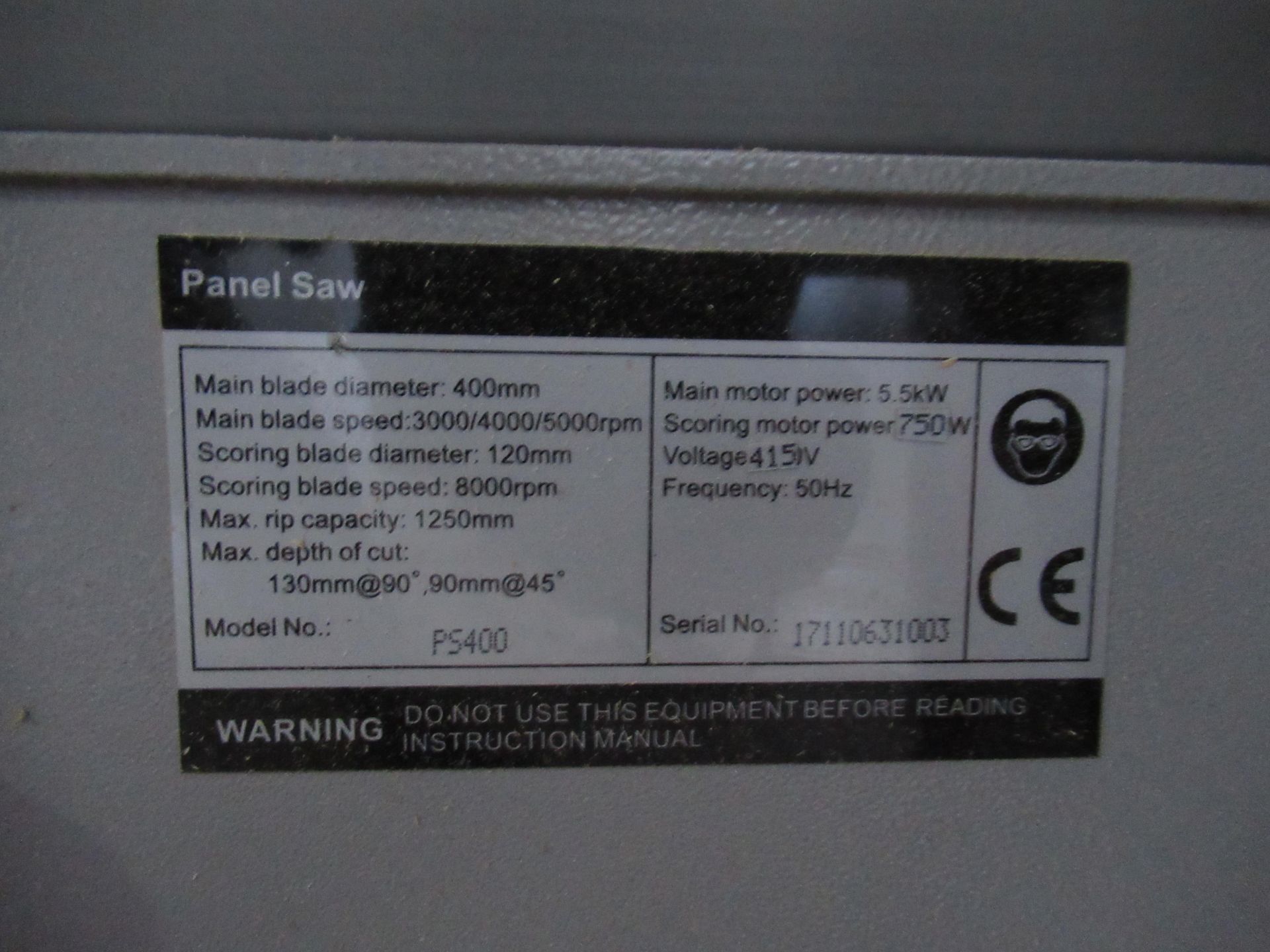 ITECH Model PS400 Panel Saw - Image 10 of 11