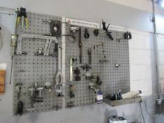 Quantity of Mitsubishi Specialised Tools to wall rack