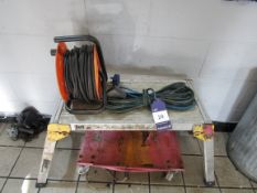 2 Various Extension Leads and portable Work Platform