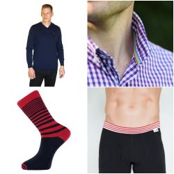Stock of Gents Crew & ‘V’ Neck Sweaters, Shirts, Socks & Underwear
