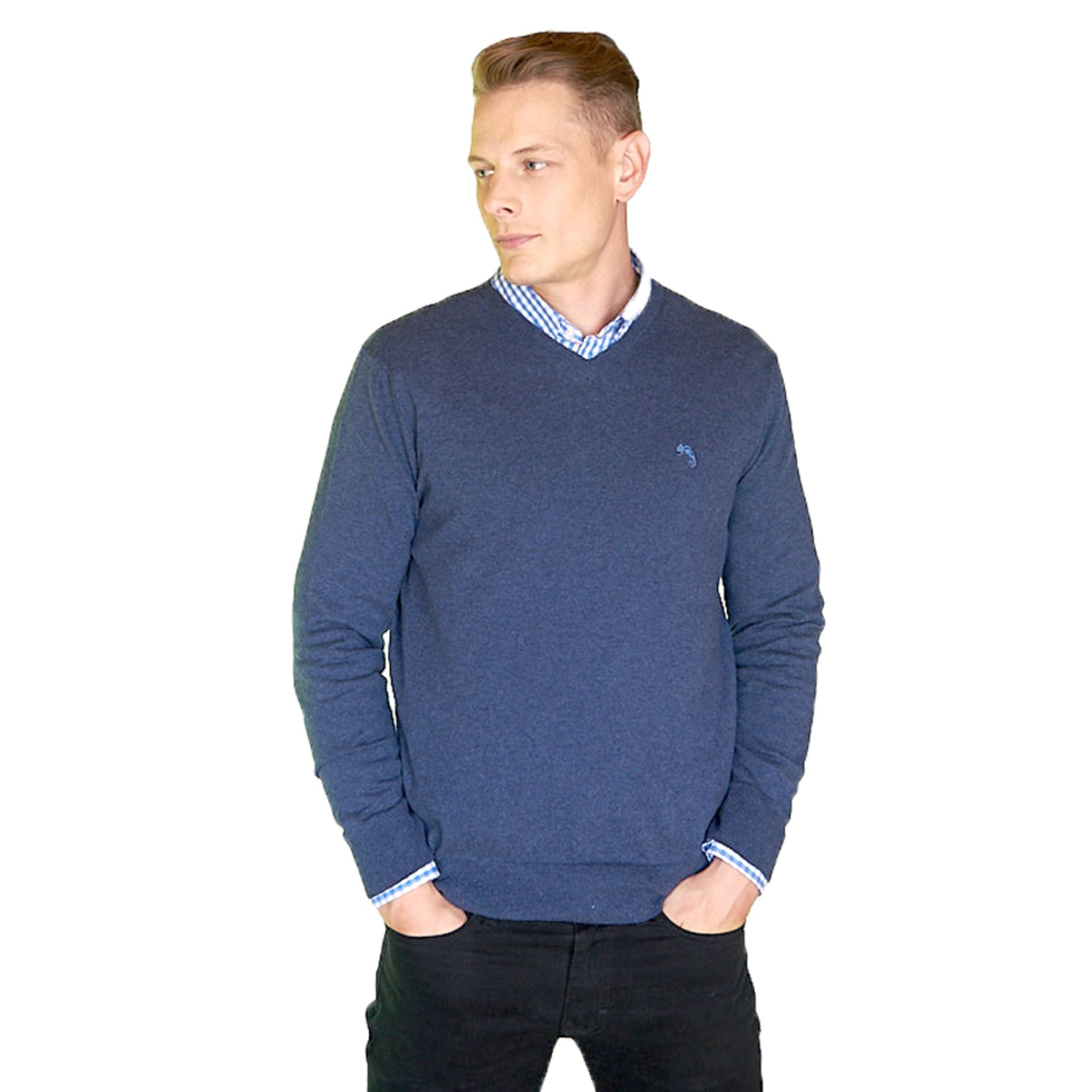 Approximately 165 100% Cotton Gents Crew & ‘V’ Neck Sweaters, various colours, sizes M, L, XL & - Image 4 of 12