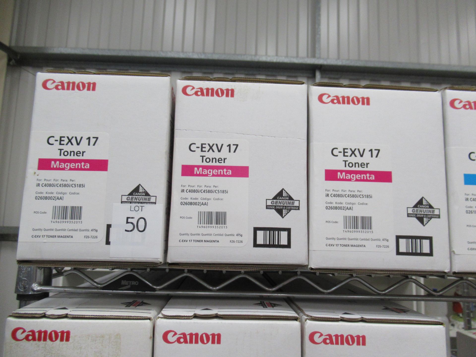 5x Canon C-EXV17 Toner Cartridges - Image 2 of 3