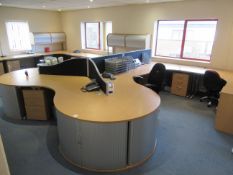 A large modern office set