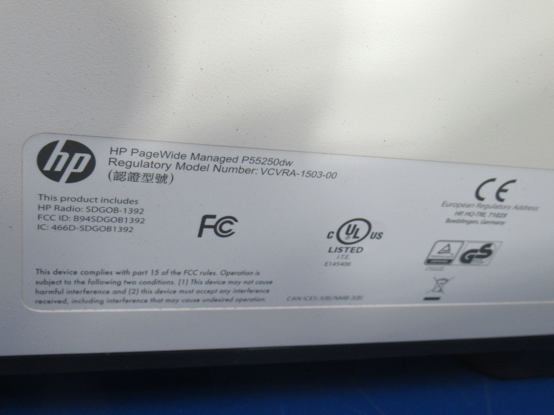 HP Page wide managed P55250dw printer - Image 4 of 4