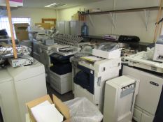 Approx. 35x various photocopiers, printers, and paper trays