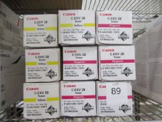 9x Canon C-EXV28 toner cartridges