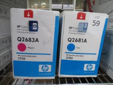 HP Q 2683A (magenta) and Q 2681A (cyan) LaserJet printer cartridge