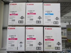 6x Canon C-EXV17 Toner Cartridges