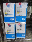 4x HP Q7582A HP LaserJet printer cartridges