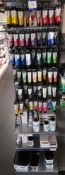 Large quantity of Raler Rowney systems 3 artistic acrylic colour paint tubes, various colours,