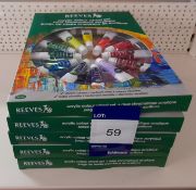 5 x Boxes of Reeves acrylic colour wheel sets