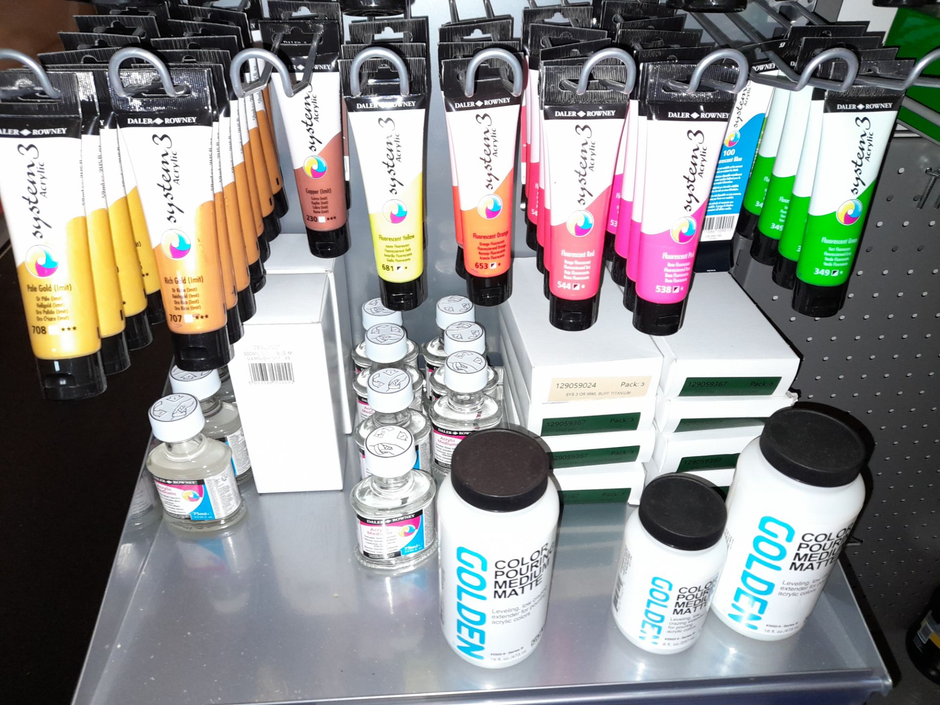 Large quantity of Raler Rowney systems 3 artistic acrylic colour paint tubes, various colours, - Image 6 of 9