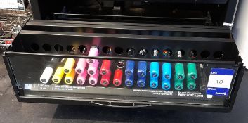 Assortment of Uni Posca PC-17K XXL tip paint markers to drawer, various colours, approximately 25