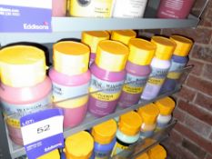 Assortment of Winsor & Newton Galeria acrylic to shelf, various colours, approximately 9 x