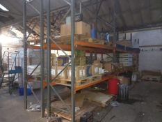 9 bays of pallet racking comprising 9x 3000mm high