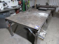 Heavy Duty Steel Fabricated Work Table, 2m x 1m