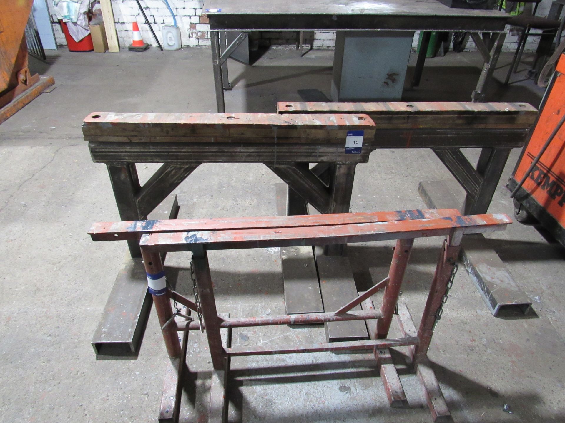 4 Various Steel Fabricated Trestles - Image 2 of 2