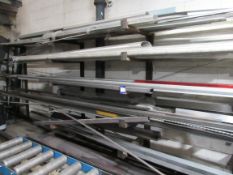 Qty of Various Metal Profile Stock, to 6-Tier Stock Rack