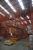 11 Bays of Redirack S/O 250T Pallet Racking comprising 12 Endframes 8.6m x 0.9m, 100 x crossbeams
